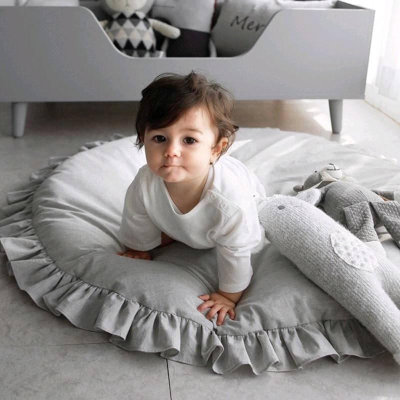 Baby Toys Mat Kids Rug Baby Play Mat Newborn Padded Children' Mat Soft Cotton Crawling Mats Round Carpet Room Decor For Baby