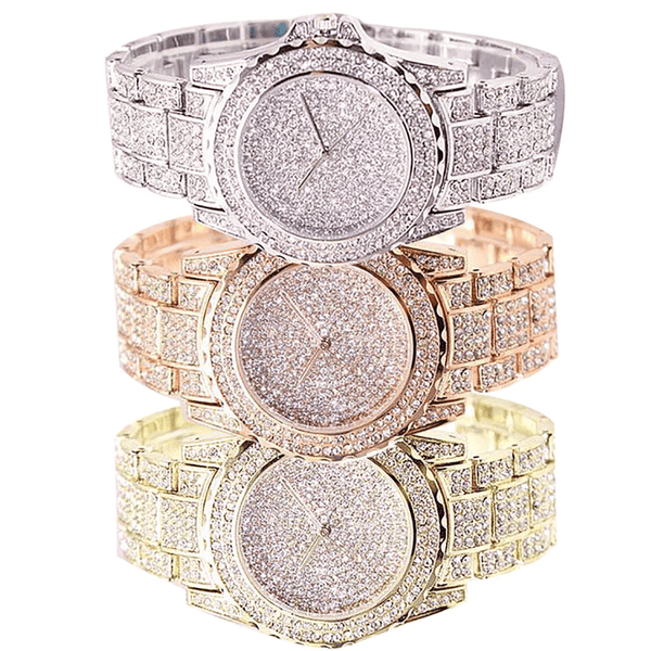 Fashion Watch Women Luxury  Round Quartz Watch Wrist Watches for Women Shiny Gold Sliver Watches  Wrist Watch For Ladies Gift