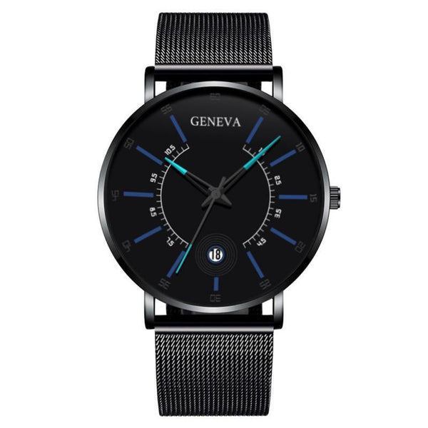 Men Watches Luxury Fashion Mens Business Watch Ultra Thin Stainless Steel Mesh Belt Quartz Wrist Watch For Men's and Boys