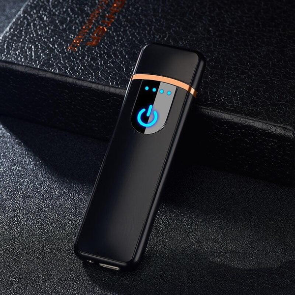 Luxury Modern New Personality USB Cigarette Lighter Fingerprint Induction Electronic Lighter Rechargeable
