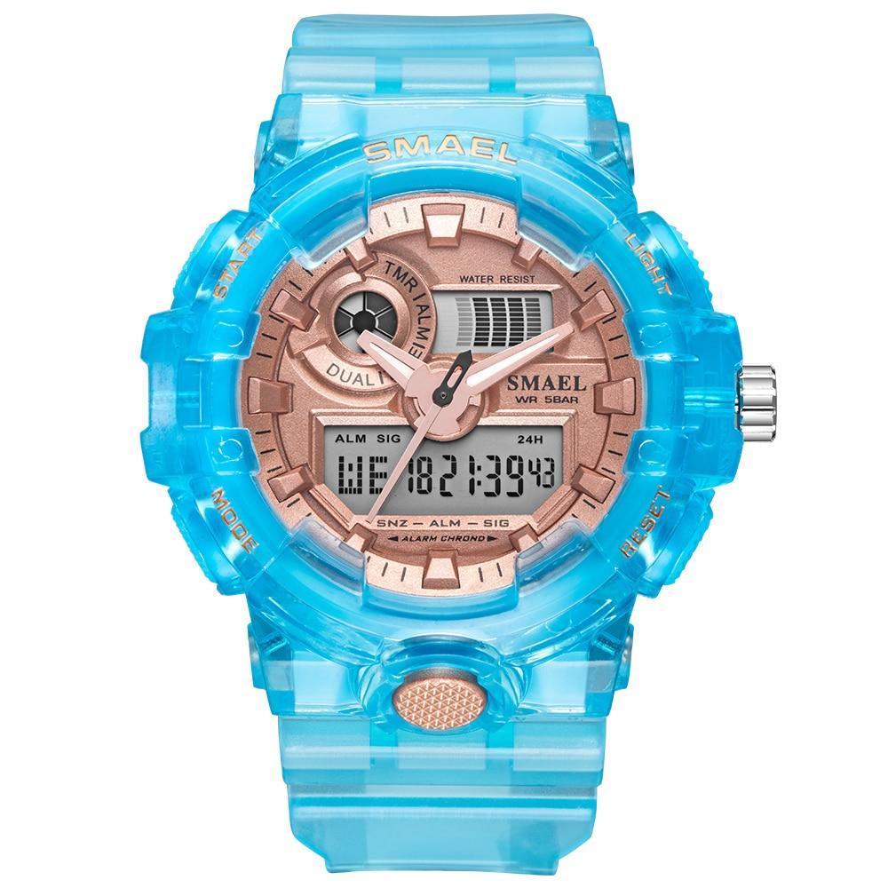 Sport Digital Watch for Men and Woman With Luminous Dual Time Waterproof 5 Bar Modern Men's Military Wristwatch WIth Night Mode