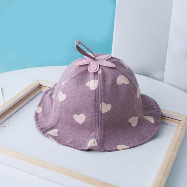 Lovely Baby Hat Soft Cotton Bucket Hat For Baby Boys and Girls Cartoon Bear Star Prints Cap Kids Fishing Hat