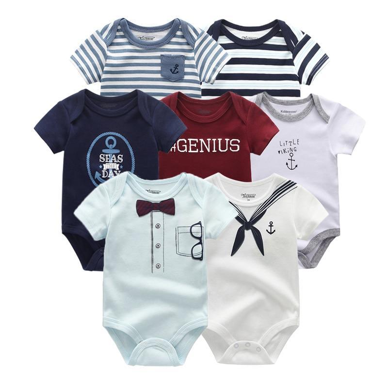 Unisex Newborn Baby Rompers Clothing Infant Jumpsuits 100%Cotton Children 7Pcs/Lot Set for Girls and Boys Jumpsuits For Kids