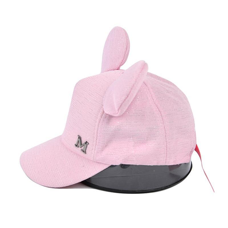 Luxury Modern Shiny Kids Baby Hat With Ear Letter Summer Baby Girl Boy Sun Hat Baseball Caps Cotton For Kids