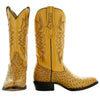 Men's Mantequilla Ostrich Print Cowboy Boots (H7002) - 10 / Mantequilla / Genuine Leather
