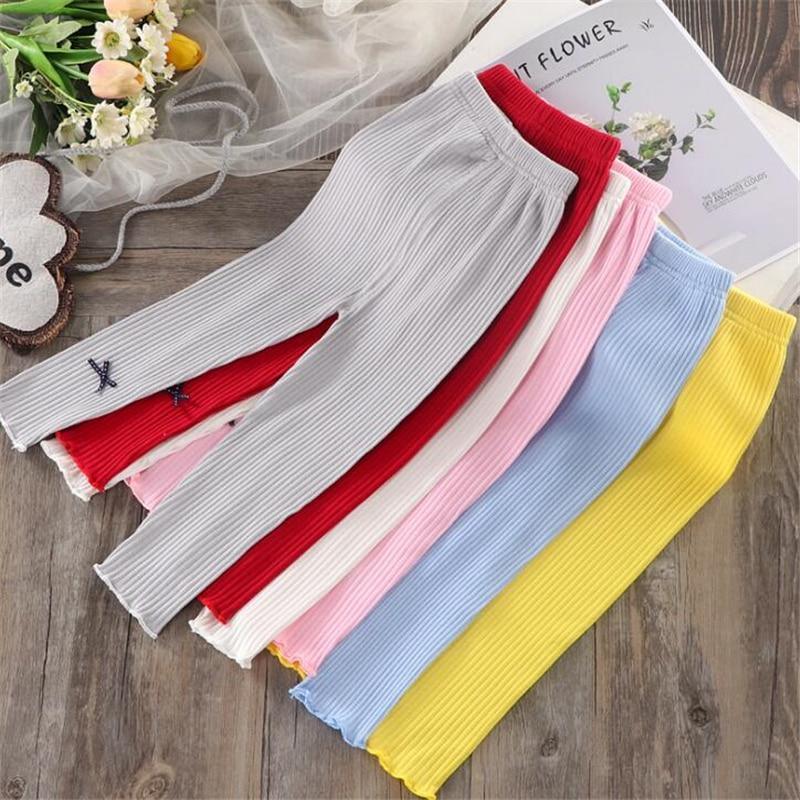 Newborn Baby Girls Pants Thin Spring Autumn Kids Girls Long Trousers Bow Girls Leggings Children Pants