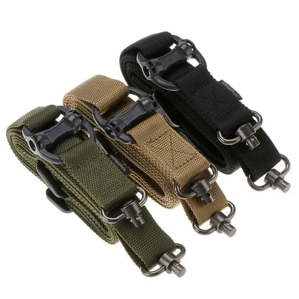 MS4 Tactical Rope Mission Adjustable Two 2 Points Tactical Rifle Gun Sling Quick Detach QD trap For Outdoor Nylon Belt Rope