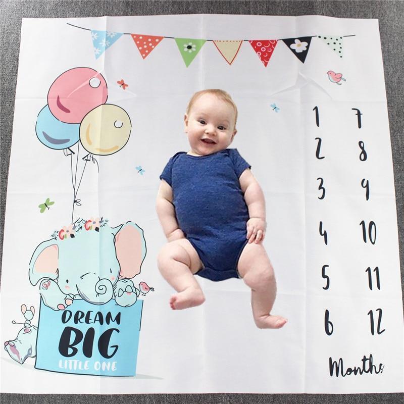 Newborn baby Monthly Growth  Blanket Photography Props Background Cloth For Baby