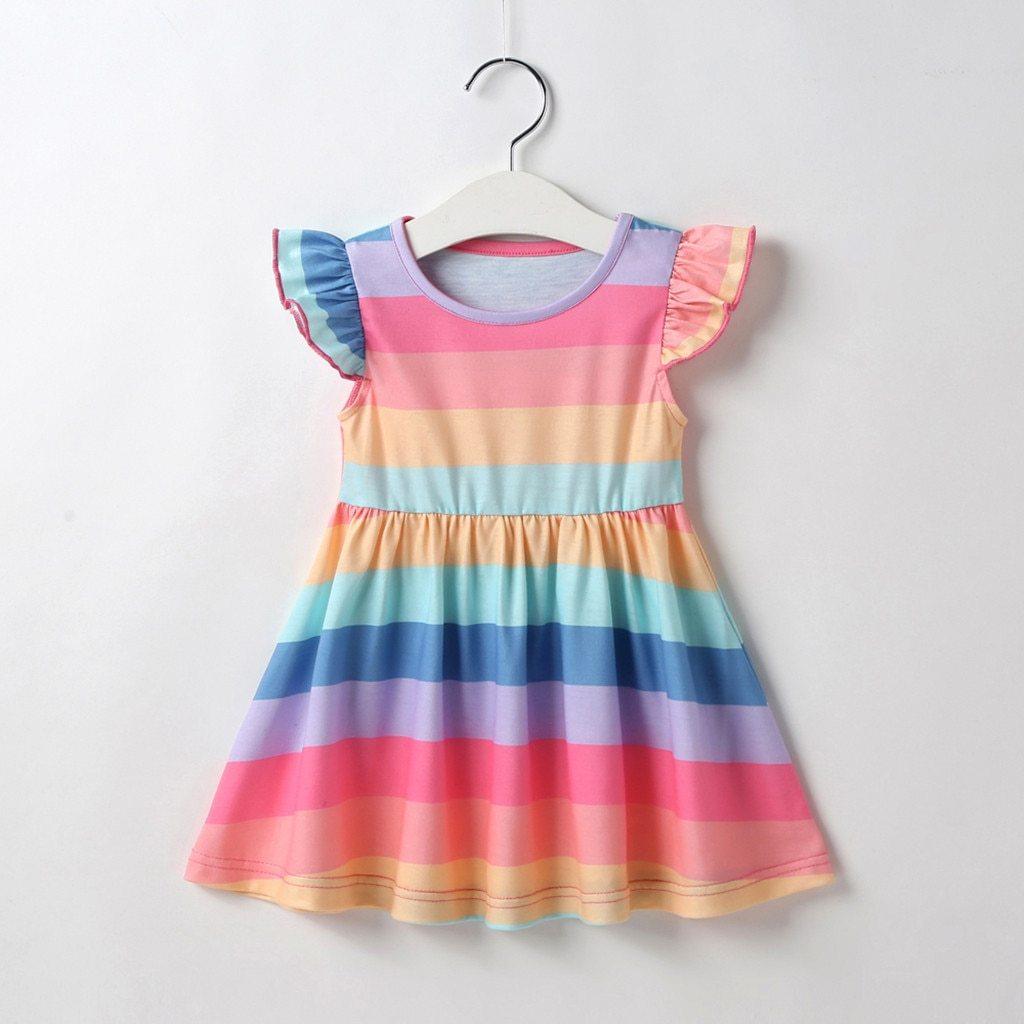 Princess Clothing for Kids Rainbow Baby Dresses Cotton Party Girl Dress For Girls For all Occasions