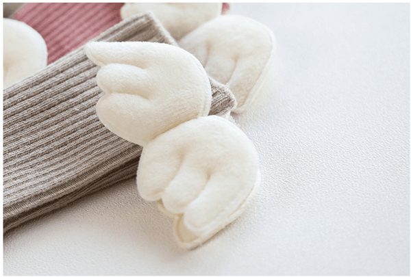 Luxury Modern Socks Baby Girls Knee High Socks With Angel wing  Summer Autumn Cotton Socks Solid Candy Color Toddler For Kids