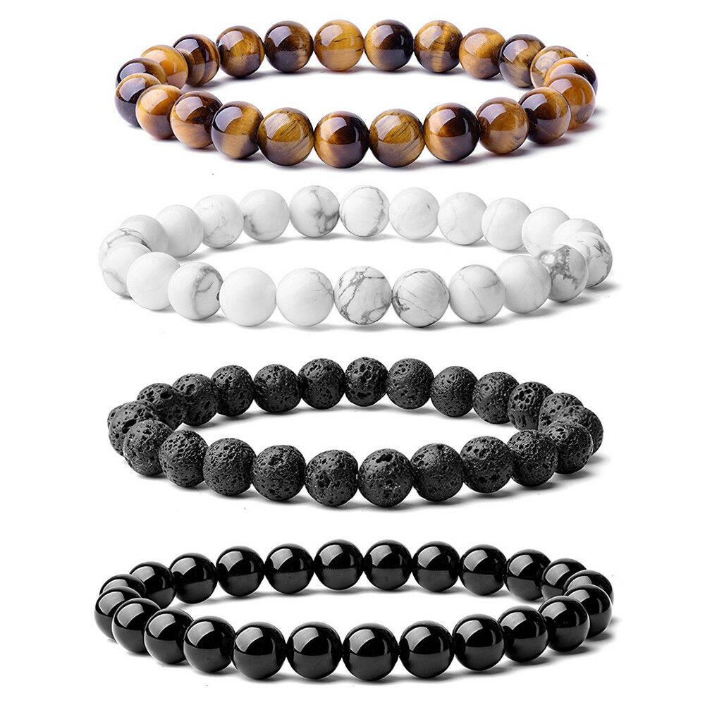 Beaded Bracelet 8mm Natural Stone Beads