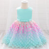 Newborn Baby Girls Clothes Christmas  Princess Dress Lace Colorful Sequins Girls Wedding Party Ball Gown
