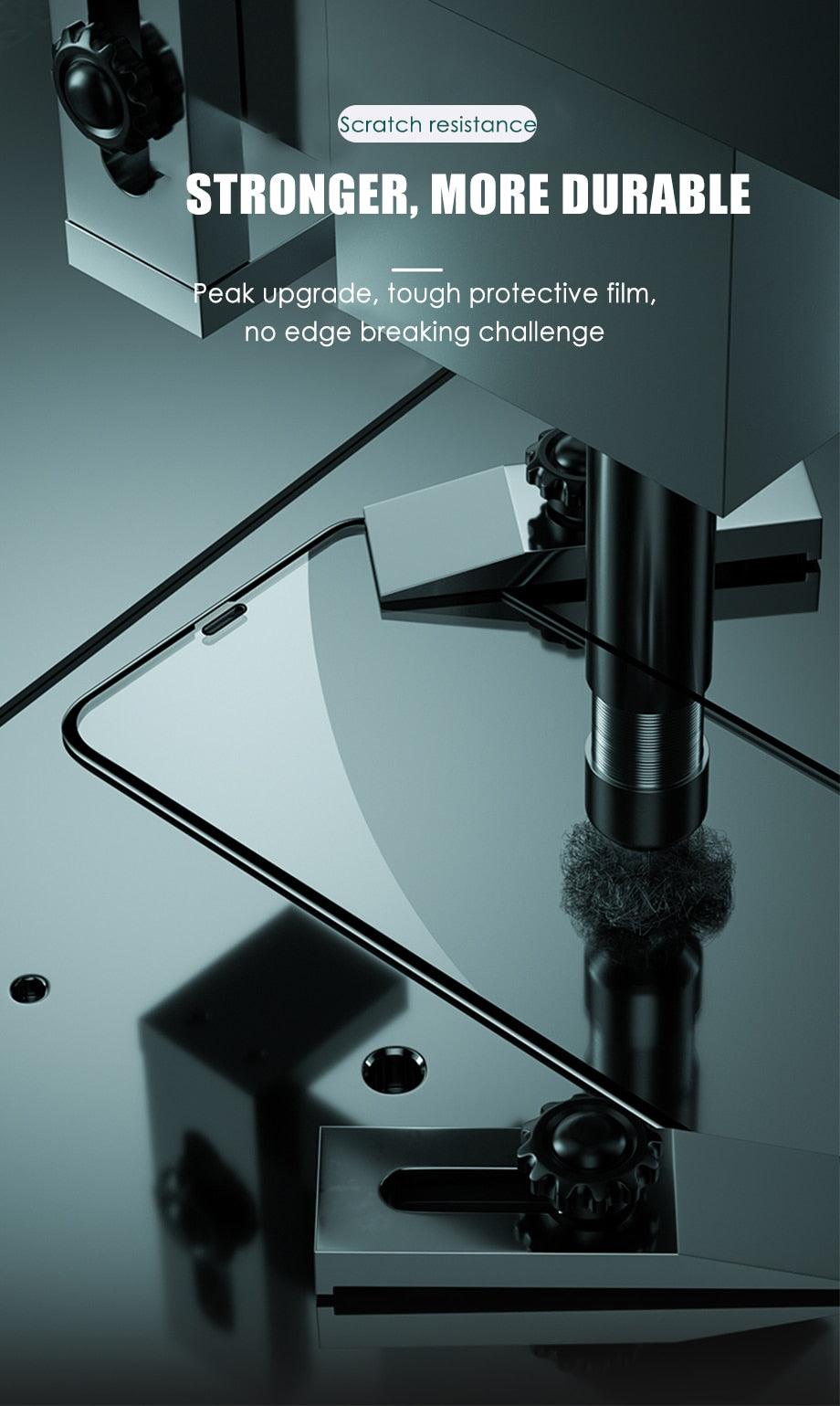 3pcs Full Cover Protective Glass On For Iphone 11 12 13 14 Pro Max Screen Protector For Iphone X Xr Xs Max 7 8 6s Plus Se Glass Full Screen Protector Edge To Edge Full Screen Coverage