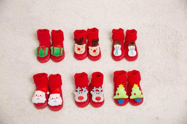 Baby Socks Christmas Newborn For Baby Boys/Girls Christmas Floor Socks Anti-Slip Baby Step Socks For Baby Kids