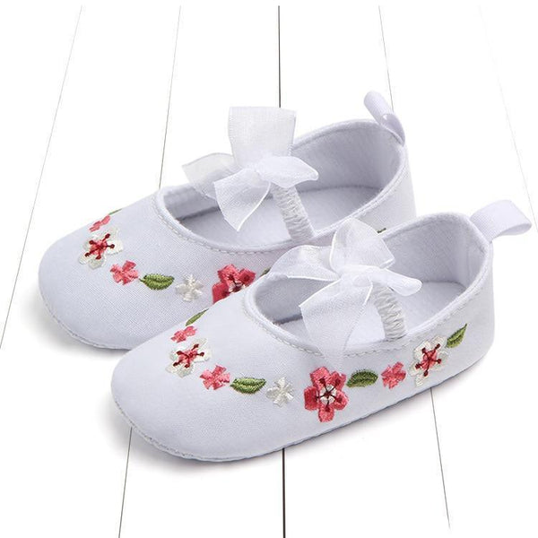 Newborn First Walkers Toddler Shoes Non-slip Baby Girls Kids Floral Shoes Princess Shoes Soft Sole Kids Toddler Infant Boots
