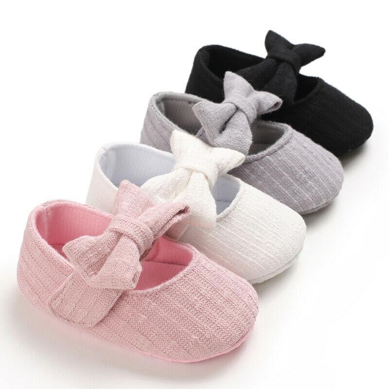 Baby Girls First Walkers Bow Knot Solid Soft Shoe Footwear For Baby Girl Breathable Shoes