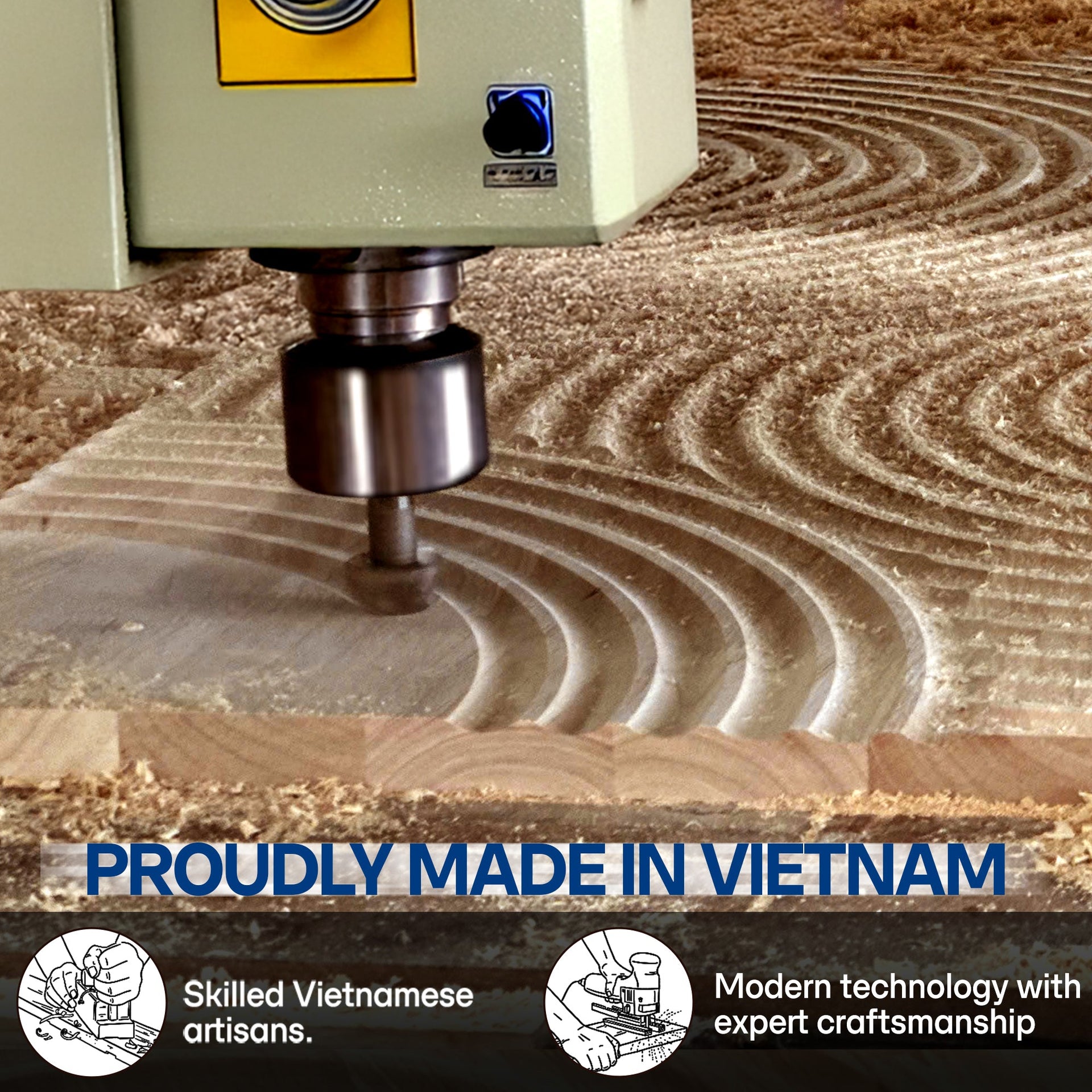 Acacia Harmony Dresser with 5 Drawers