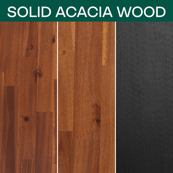 Acacia Emery Solid Wood Bed Frame & Nightstand Bedroom Set