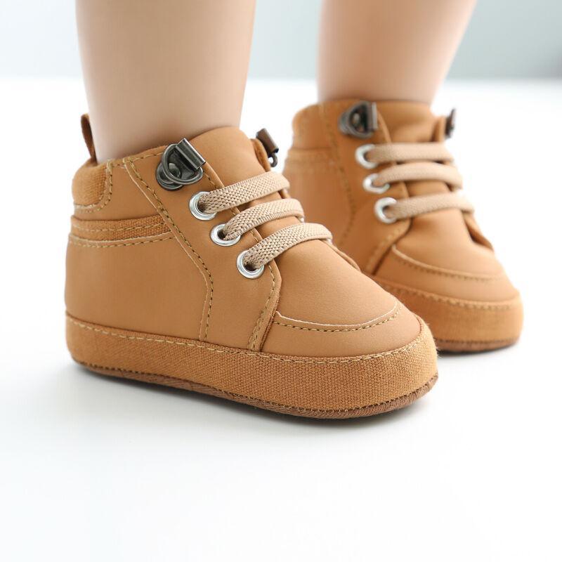 Warm Infant Baby First Walkers Soft Sole Newborn Leather High Top Non-slip Shoes Sneaker Baby Shoes