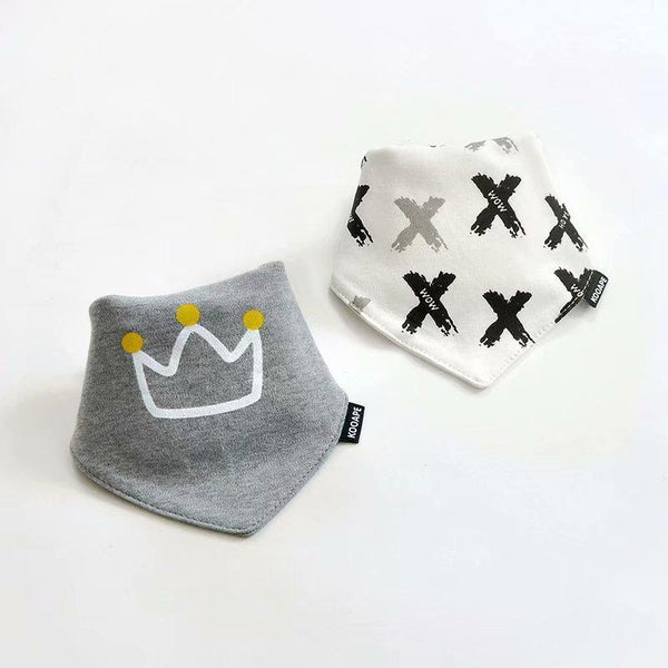 2 Pcs Baby Bibs Bandana Cotton Double Layers Drool Bib For Boys And Girls Triangle Bibs Infant Towel