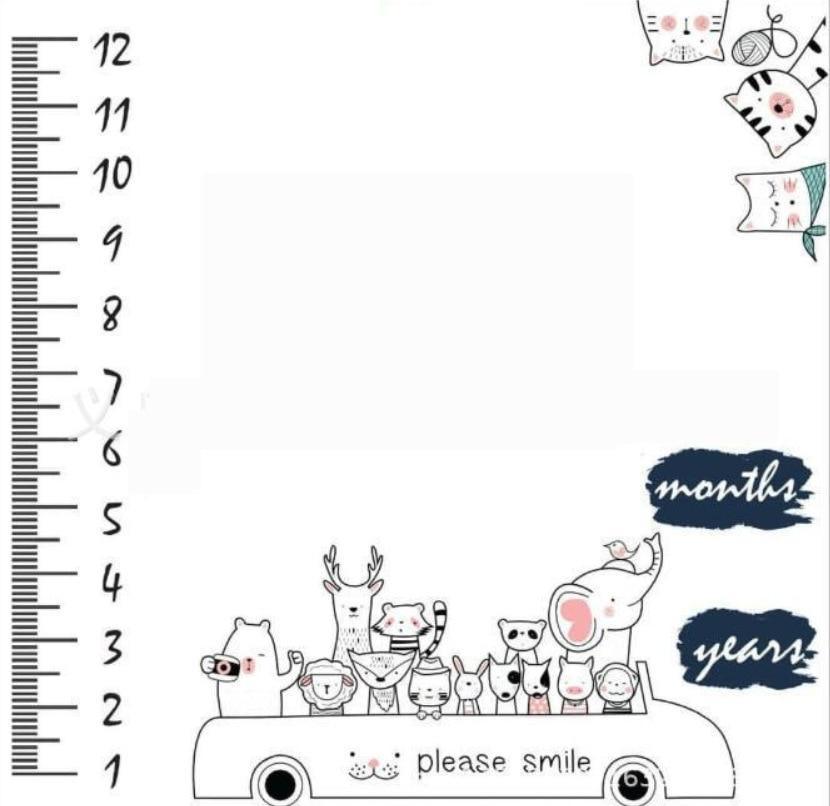 Newborn baby Monthly Growth  Blanket Photography Props Background Cloth For Baby