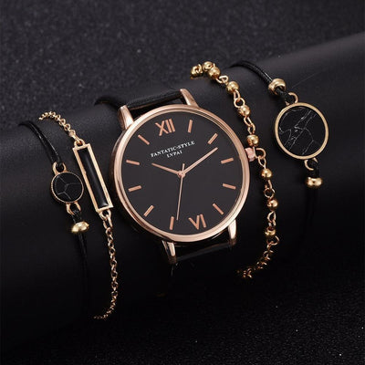 Top Style FLuxury High Fashion Women's Luxury Leather Band Analog Quartz Wrist Watch Ladies Watch For Women and Girls