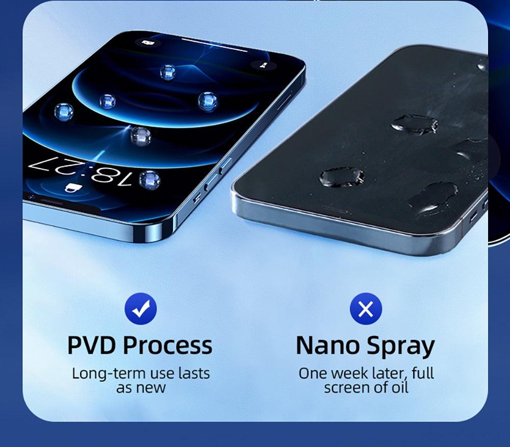 2PCS Screen Protector Tempered Glass For iPhone 14 13 12 Pro Max Full Cover Protective Glass For iPhone 13 Pro Max 9H Hardness Anti-Scratch Shockproof Protection Screen Cover Shield