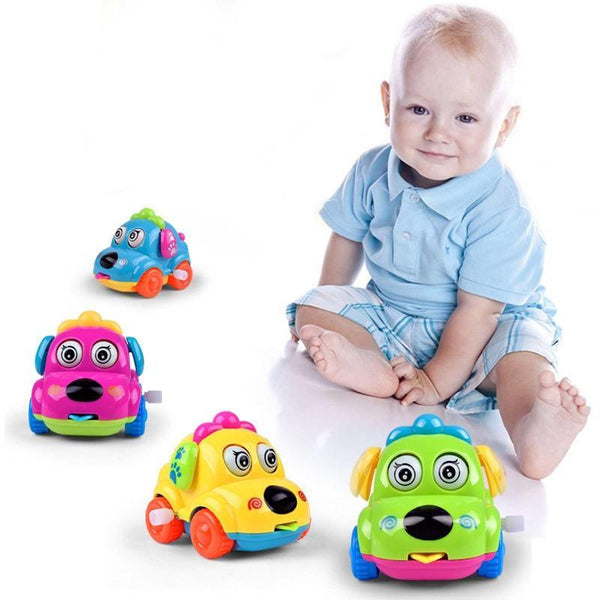 Baby Toys Cartoon Animal Dog Wind Up Toys Running Car Clockwork Educational Toys Infant Baby Mobile Rattle Toy For Kids