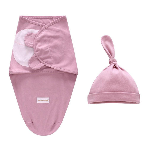 Baby Swaddle Blanket With Cap For Newborn Wrap Cotton Swaddling Bag Baby Envelope Sleep sack  Blanket .