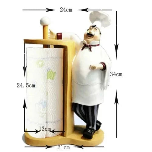 Resin Kitchen Paper Towel Holder Creative Household Paper Roll Holder Vertical Chef Paper Towel Holder Toilet Paper Towel Tube DSers Fulfillment