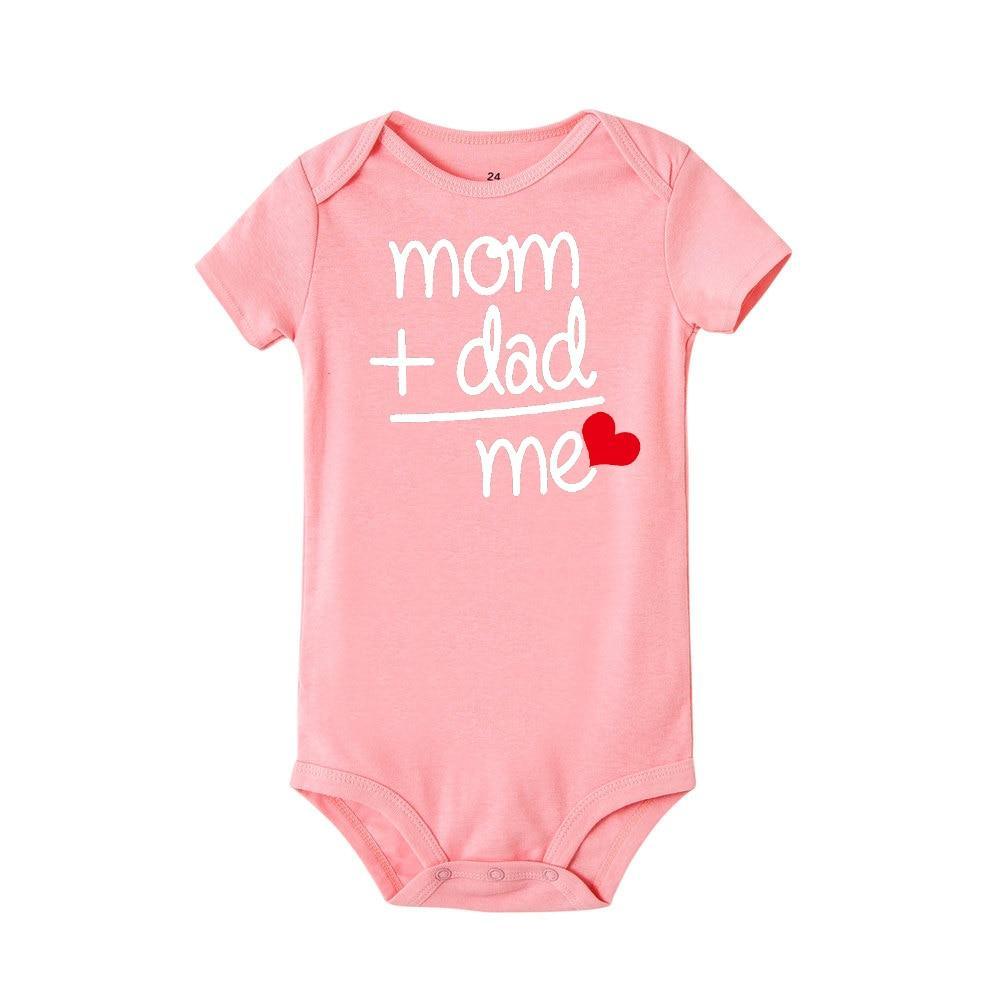 Modern Newborn Toddler Baby Boy Girl Dad +Mom Outfit Costume Romper Short Sleeve Clothes Jumpszuit for Baby Girl and Baby Boys