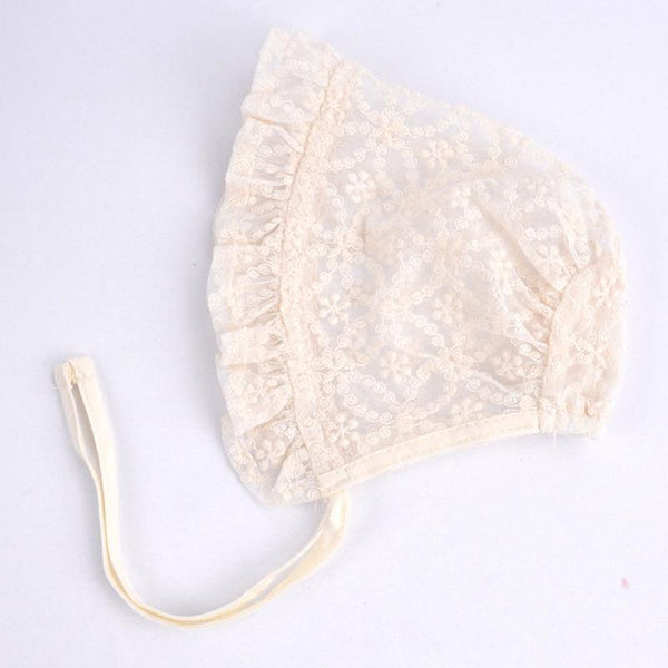 Cute Princess Baby Hat With Bow Solid Color Lace Hollow for Baby Girl Cap Toddler Kids Beach Bucket Hats In Retro Design