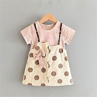 Modern Baby Newborn Toddler Girls Summer Tutu Dress With Printing Princess Dresses Sundress And Hat