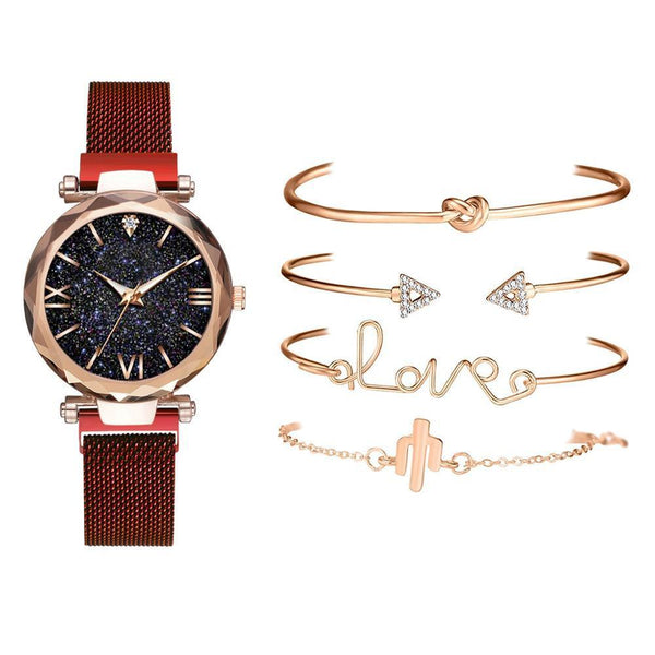 New STEVVEX Luxury Women Watches Magnetic Starry Sky Female Clock Quartz Wristwatch Fashion Ladies Wrist Watch For Women and Girls
