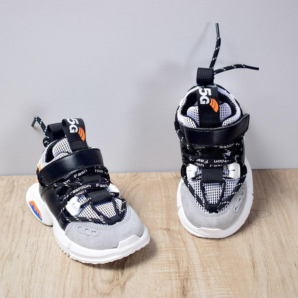 New Kids Shoes Toddler Girls Boy Sneakers Lace Up Design Mesh Breathable Children Tennis Fashion Little Baby Shoes