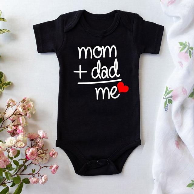 Modern Newborn Toddler Baby Boy Girl Dad +Mom Outfit Costume Romper Short Sleeve Clothes Jumpszuit for Baby Girl and Baby Boys