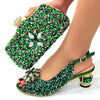Beautiful Italian Shoes And Bag Sets EDT56 - Green / 40
