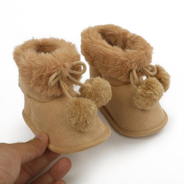 Cute Baby Infants Shoes Dot Knitting Boots Casual Non-slip Soft Soled Walking Shoes