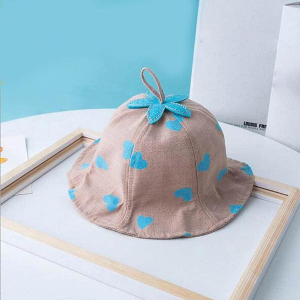 Lovely Baby Hat Soft Cotton Bucket Hat For Baby Boys and Girls Cartoon Bear Star Prints Cap Kids Fishing Hat