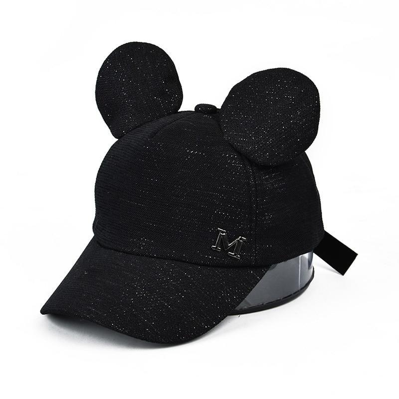 Luxury Modern Shiny Kids Baby Hat With Ear Letter Summer Baby Girl Boy Sun Hat Baseball Caps Cotton For Kids