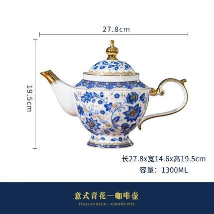 English Bone China Coffee Cup Set European tea set ceramic afternoon flower tea cup plate Italian black tea home American