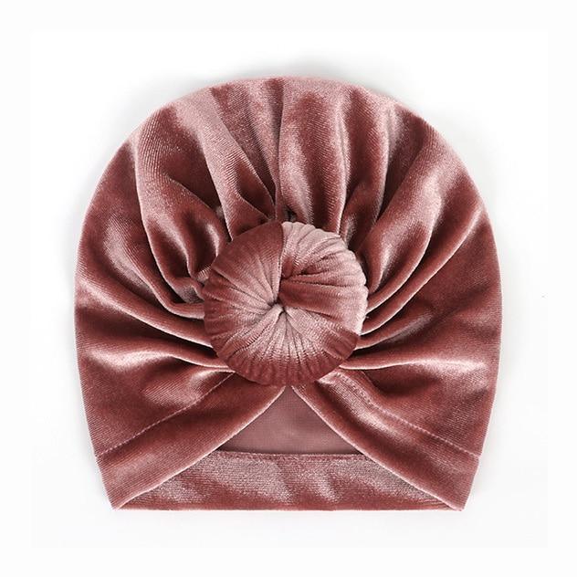 Modern Trend Stylish Baby Hat for Girls Big Bow Turban Baby Cap Accessories In Great Design