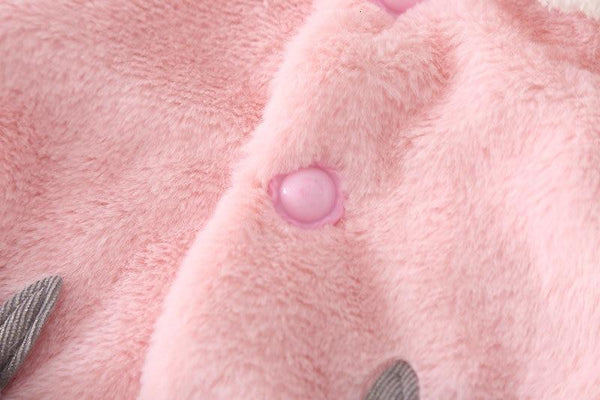 Princess Baby Girls Winter Thick Bownot Cloak Coat Flower for Childre With Flowers