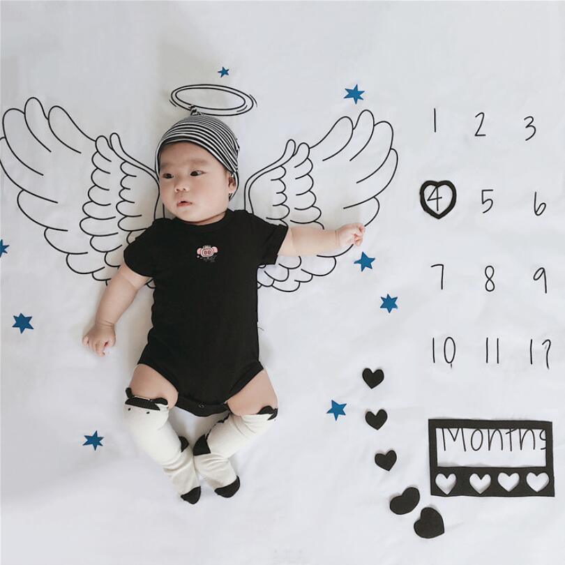 Newborn baby Monthly Growth  Blanket Photography Props Background Cloth For Baby