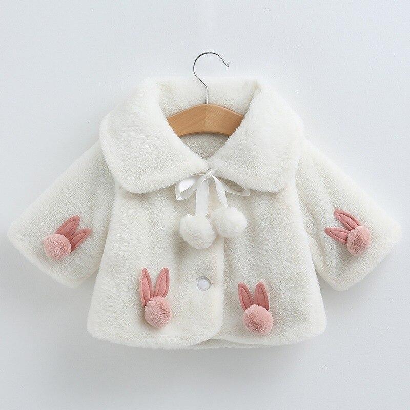 Princess Baby Girls Winter Thick Bownot Cloak Coat Flower for Childre With Flowers