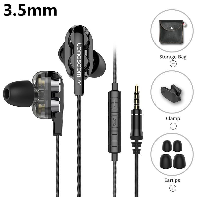 STEVVEX Wired Earphone Headphones with Microphone Dual Driver Phone Earphones Type C Ear phones
