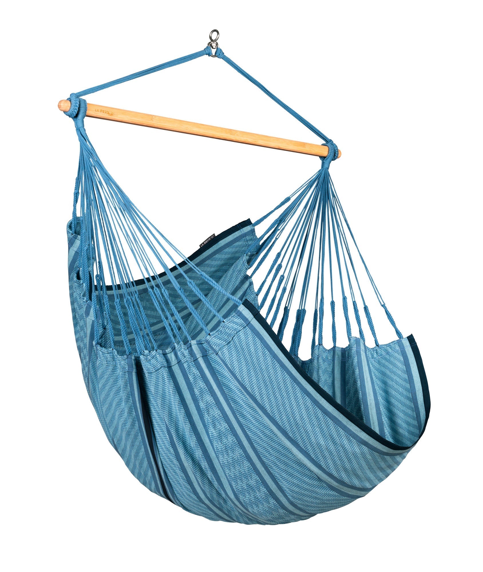 Habana Blue Zebra - Organic Cotton Comfort Hammock Chair LA SIESTA