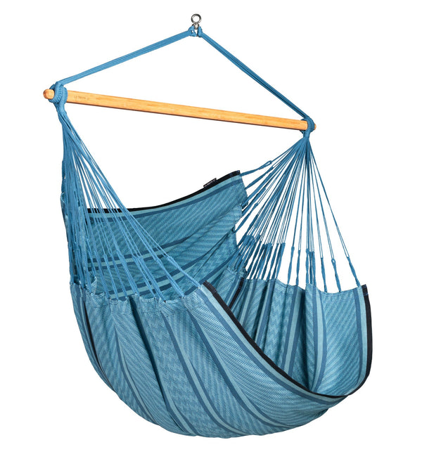 Habana Blue Zebra - Organic Cotton Kingsize Hammock Chair LA SIESTA