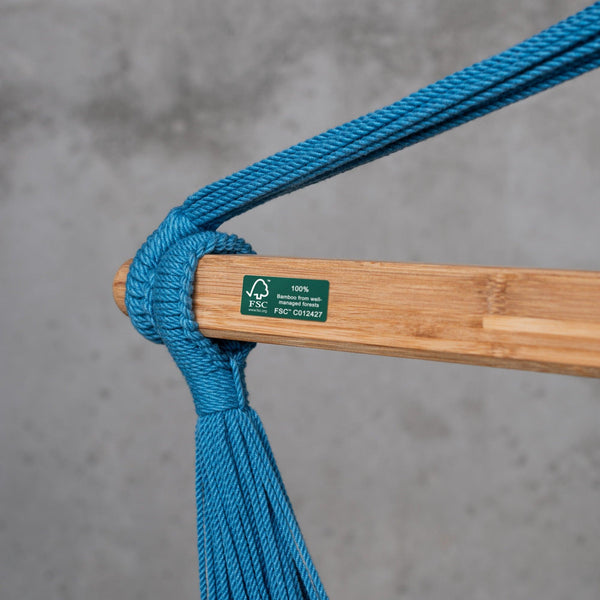 Habana Blue Zebra - Organic Cotton Comfort Hammock Chair