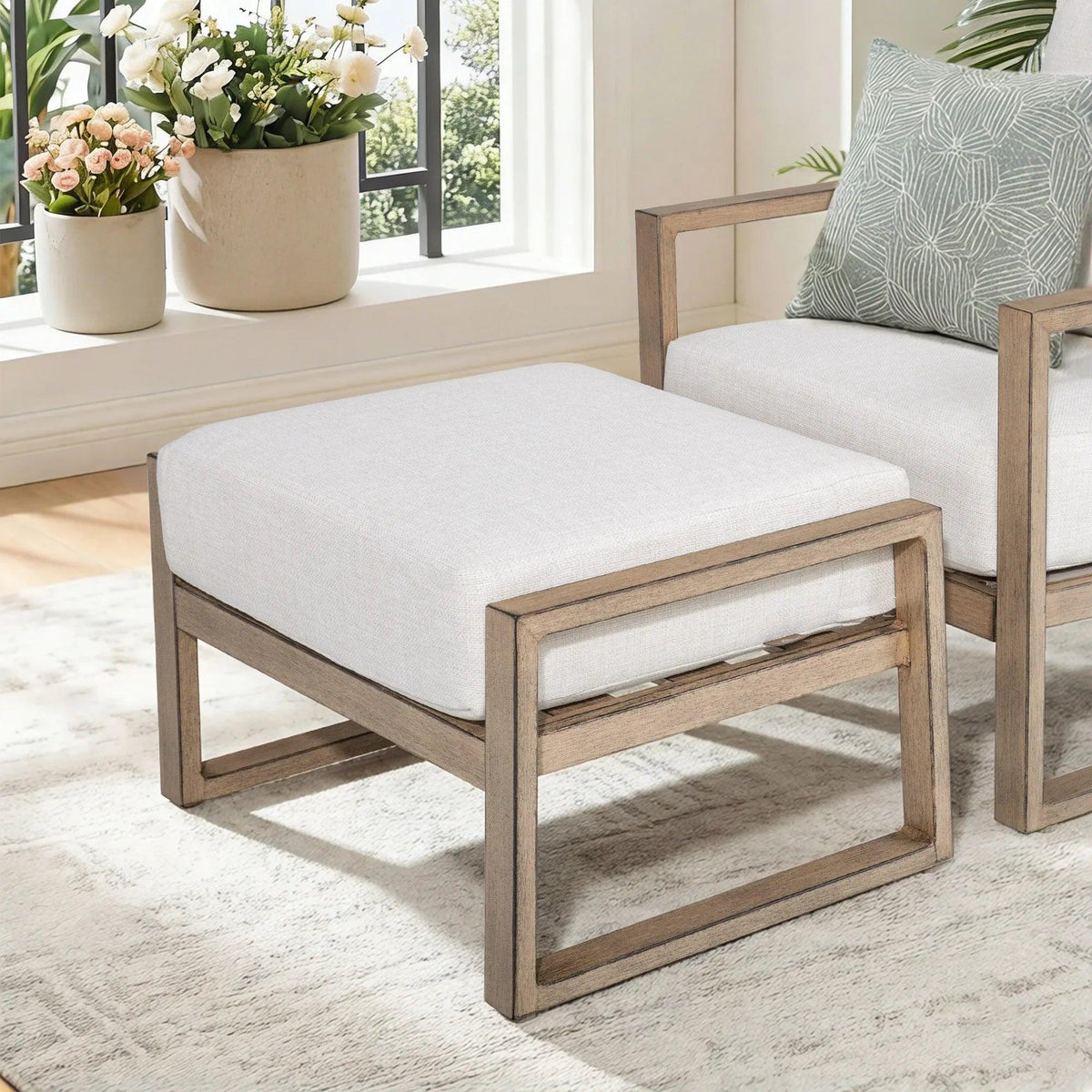 Hamarto 7 Pieces Aluminum Patio Lounge Seating Set With Ottoman